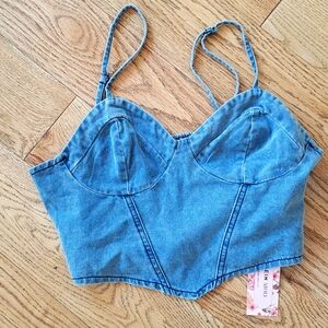 Denim Cropped Top
